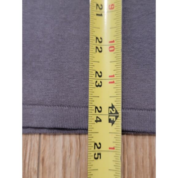 Chelsea and Theodore Top Mock Collar Ribbed Sz L Career Soft Texture Rare Gray - Picture 9 of 12